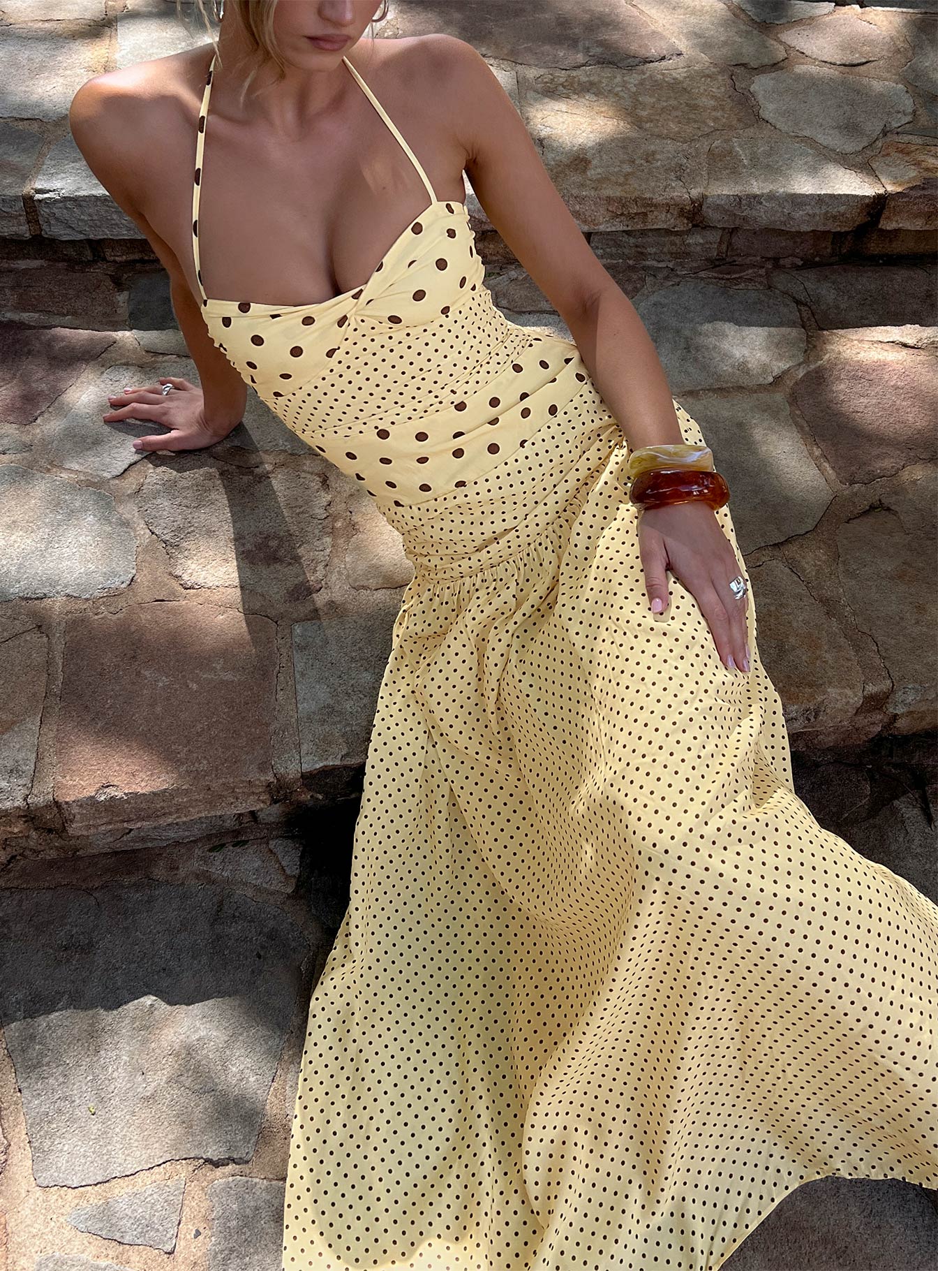 Marguerite Halter Maxi Dress