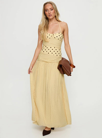 Marguerite Halter Maxi Dress