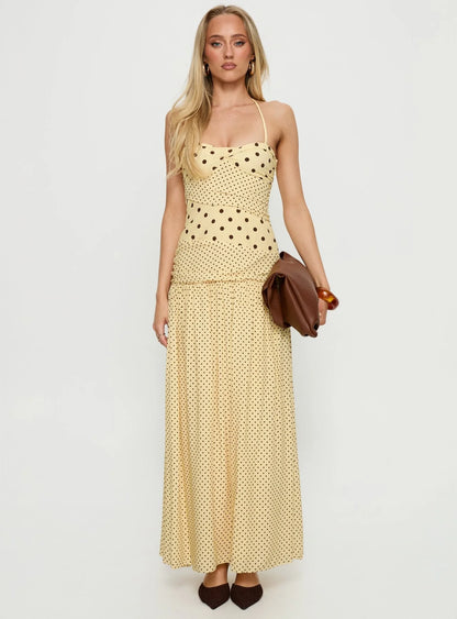Marguerite Halter Maxi Dress