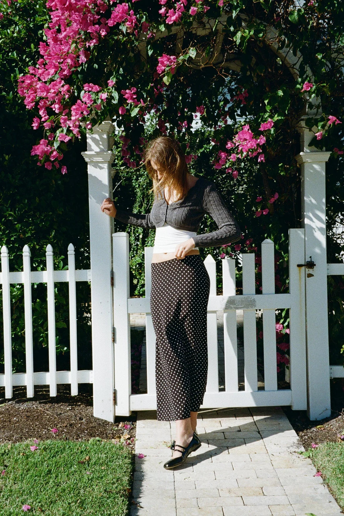 Sephira Polka Dots Midi Skirt