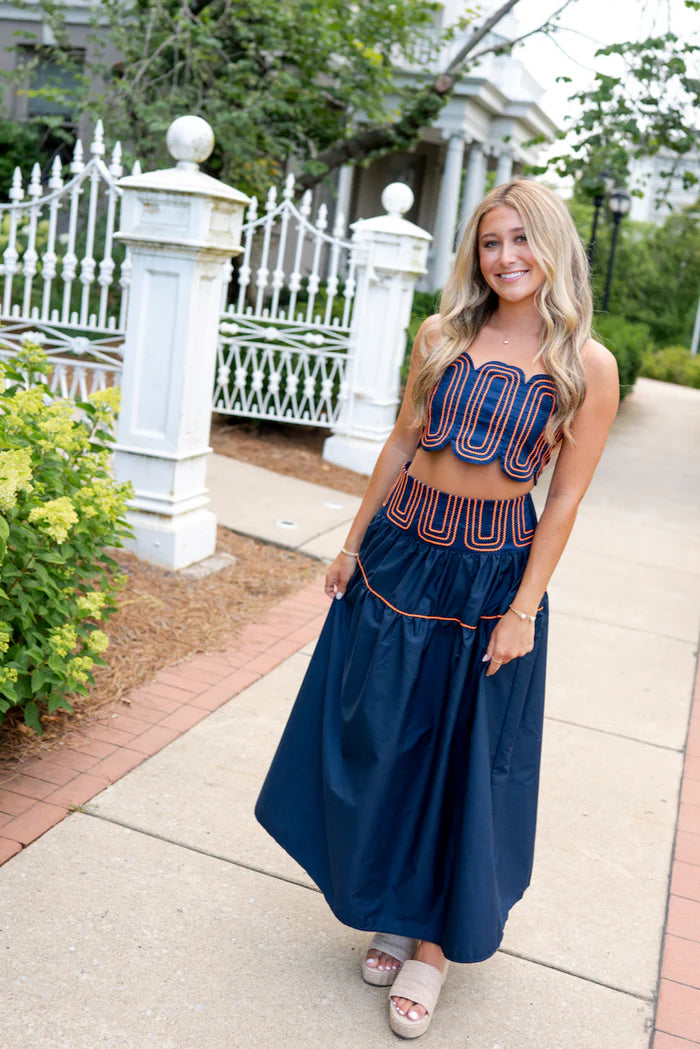 Marina Muse Crop Top and Maxi Skirt Set