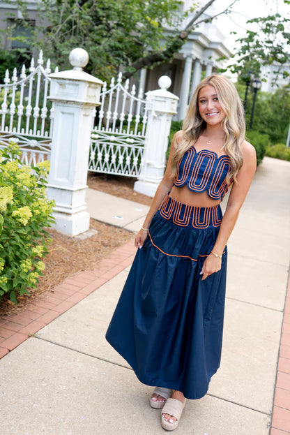 Marina Muse Crop Top and Maxi Skirt Set
