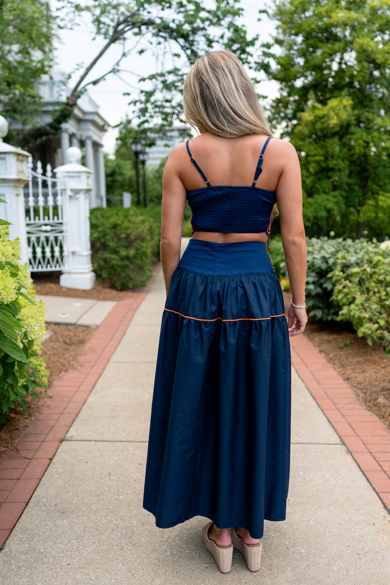 Marina Muse Crop Top and Maxi Skirt Set