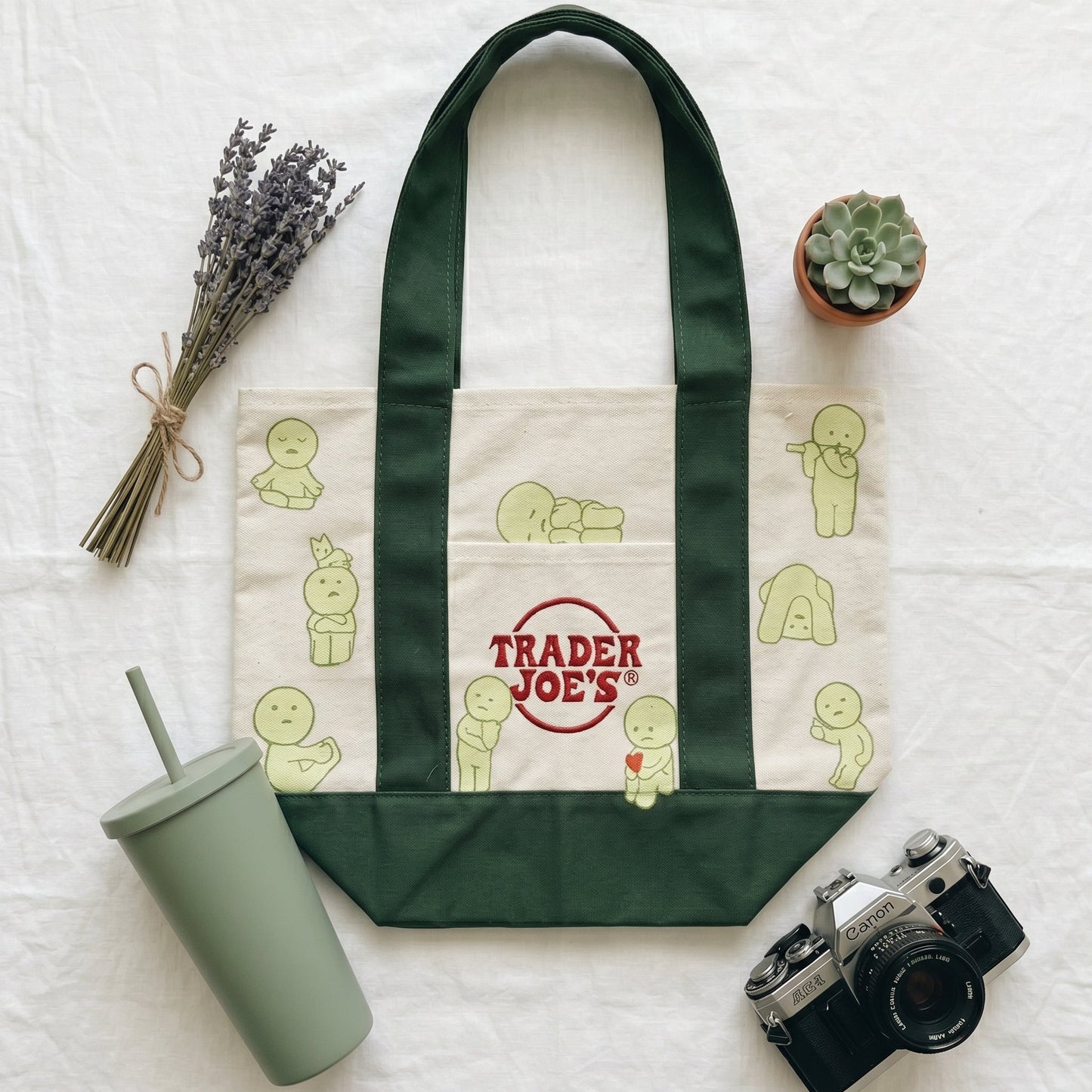 Smiski X Trader Joe's Tote Bags